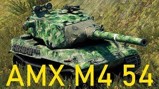 АМХ М4 54 9000 урона на лучшем танке в World of Tanks