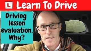 Driving lesson self evaluation.  Driving lesson tips