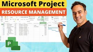 Adding Resource Management in Microsoft Project - Including a Gantt Chart