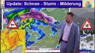 Das Wichtigste in Kürz: Polarluft mit Sturmtief mit Regen, Schnee & Glätte. Milderung in einer Woche