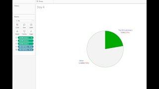 Create a pie chart showing Top 50 customers Vs Other customers | #tableau