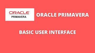 BASIC USER INTERFACE OF ORACLE PRIMAVERA P6