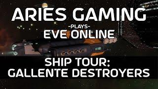 Aries Gaming 19 - EVE Online Ship Tour: Gallente Destroyers