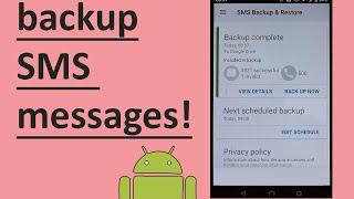 How to backup Android SMS messages