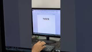 Tiger pictures in Ms word with short key #shortvideo #computer #viral