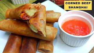 CHEESY CORNED BEEF SHANGHAI /  CORNED BEEF SPRING ROLL / CHUBBYTITA