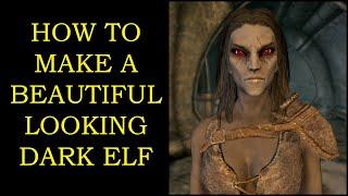 Skyrim - How to make a beautiful Dark Elf female (NO MODS)