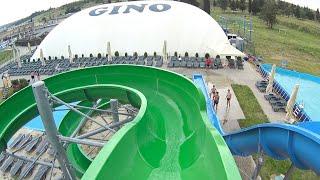 Ludicrous Green Water Slide at Gino Paradise Tbilisi