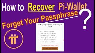 How to recover Pi wallet Passphrase key or How to recover Forgot Passphrase | English subtitle |