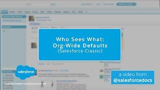 Who Sees What: Org-Wide Defaults (Salesforce Classic) | Salesforce