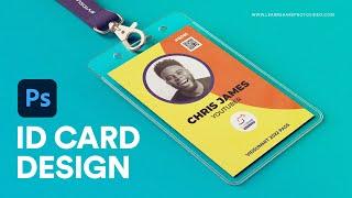 ID Card Design in Photoshop - How to Use Adobe Photoshop (Part 18)