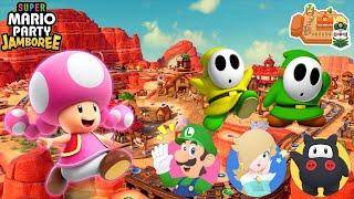 Super Mario Party Jamboree - Toadette vs Luigi vs Rosalina vs Ninji - Western Land