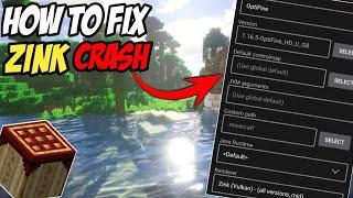 HOW TO FIX ZINK CRASH IN POJAVLAUNCHER 