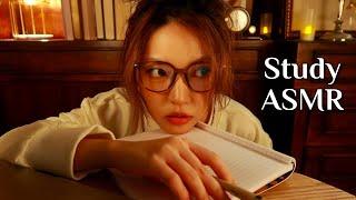 ASMR RP | Late Night Studying with Your Friend ️ (typing, writing + paper sounds, whispers)