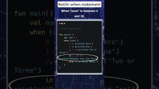 5. Kotlin Control Flow Quickie: When Statement | BackToCoding Bitesize