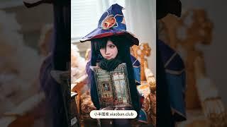 小半图库模特Cosplay原神莫娜人物摄影作品合成视频