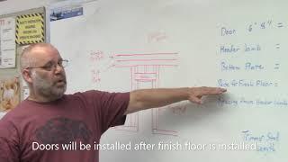 How to frame a door, determine trimmer length