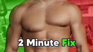 How To Fix Uneven Chest (2 MINUTES!)