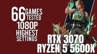 RTX 3070 tested in 66 games ultra settings 1080p benchmarks!