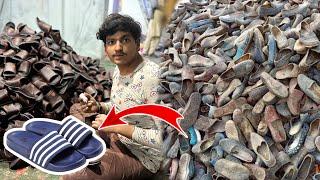 Process of Recycling old Plastic Shoes to make new shoes | Recycling old plastic shoes in factory