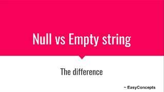 Null String vs Empty String in Java