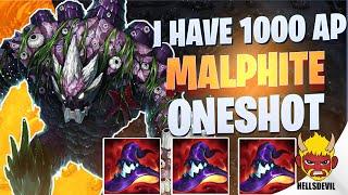 WILD RIFT | Malphite But I Have 1000 AP And ONESHOT | Challenger Malphite Gameplay | Guide & Build