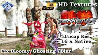 Tekken 5 ~Uncap Resolution Limit | Fix Ghosting/Bloom misalignment | pcsx2 PR | PC HD Textures