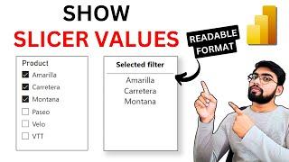 Show Multiple Slicer Selected Values in a Readable format | POWER BI