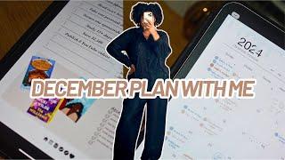 DECEMBER 2024 MONTHLY DIGITAL PLAN WITH ME | new desk + i'm planning a digital planner conference ️