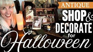 VINTAGE HALLOWEEN / Shop with Me & Decorate / Dark Academia 