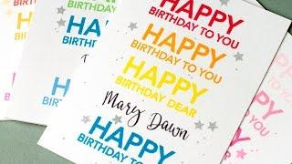 Personalized Birthday Cards + Envelopes