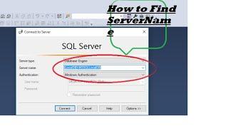 Connect SQL Server to Database Engine ||How to Find SQL Server Name || Fix the SQL server name error