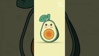 Cute Kawaii Avocado Drawing | #illustration