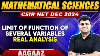 Limit of function of several variables | Real Analysis | CSIR NET Mathematical Sciences | PW