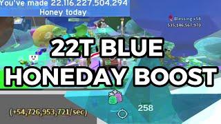 22T Blue hive boost with Honeyday BSS