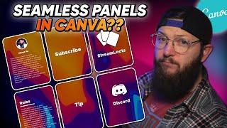 FREE Seamless Twitch Panels Made in Canva! [Canva for streamers tutorial]