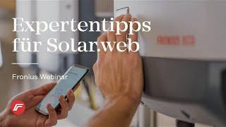 Webinar: Expertentipps für Solar.web - werde ein Profi!