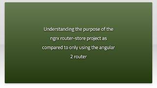 Understanding the purpose of the ngrx router-store project as compared to only using the angular...