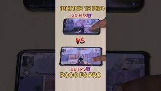 120 FPSVs 90 FPS-POCO F6 PRO Vs IPHONE 15 PRO MAX-PUBG TEST #pocof6pro #iphone #pubgmobile #bgmi