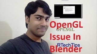 Blender -How to fix 3D hardware acceleration driver error (openGL)