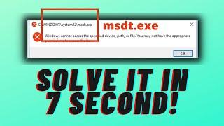 how to solve msdt.exe error windows 10-system 32 error windows 10