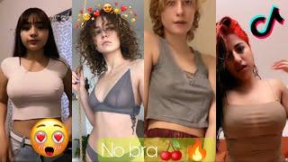 Tiktok... braless compilations  #tiktok #hot #shorts