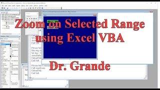 Zoom on a Selected Range and Reset to Original Zoom Level using Excel VBA