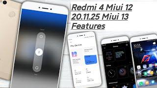 Miui 12 EU Redmi 4 New Update 20.11.25 | Redmi 4 Miui 12.3 Beta 20.11.25 | Miui 13 Features Redmi 4