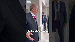 Cumhurbaşkanı Erdoğan Nahçivan'da Fulya Öztürk'le karşılaştı... Aliyev: "Bu kız bizim kızdır"