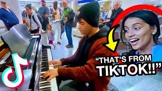 Playing TIKTOK SONGS On Piano In Public!