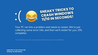 How to crash Windows 11/10  Easily 