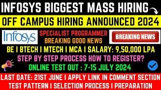 Infosys OFF Campus Hiring 2024 | Survey Form | SP Role | Exam Date | Salary: 9.5 LPA | How to Apply