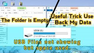 USB Files not showing but space used | How to show usb hidden files and folder | Educational Word
