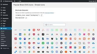 How to use WordPress Popular Brand SVG Icons - Simple Icons Plugin